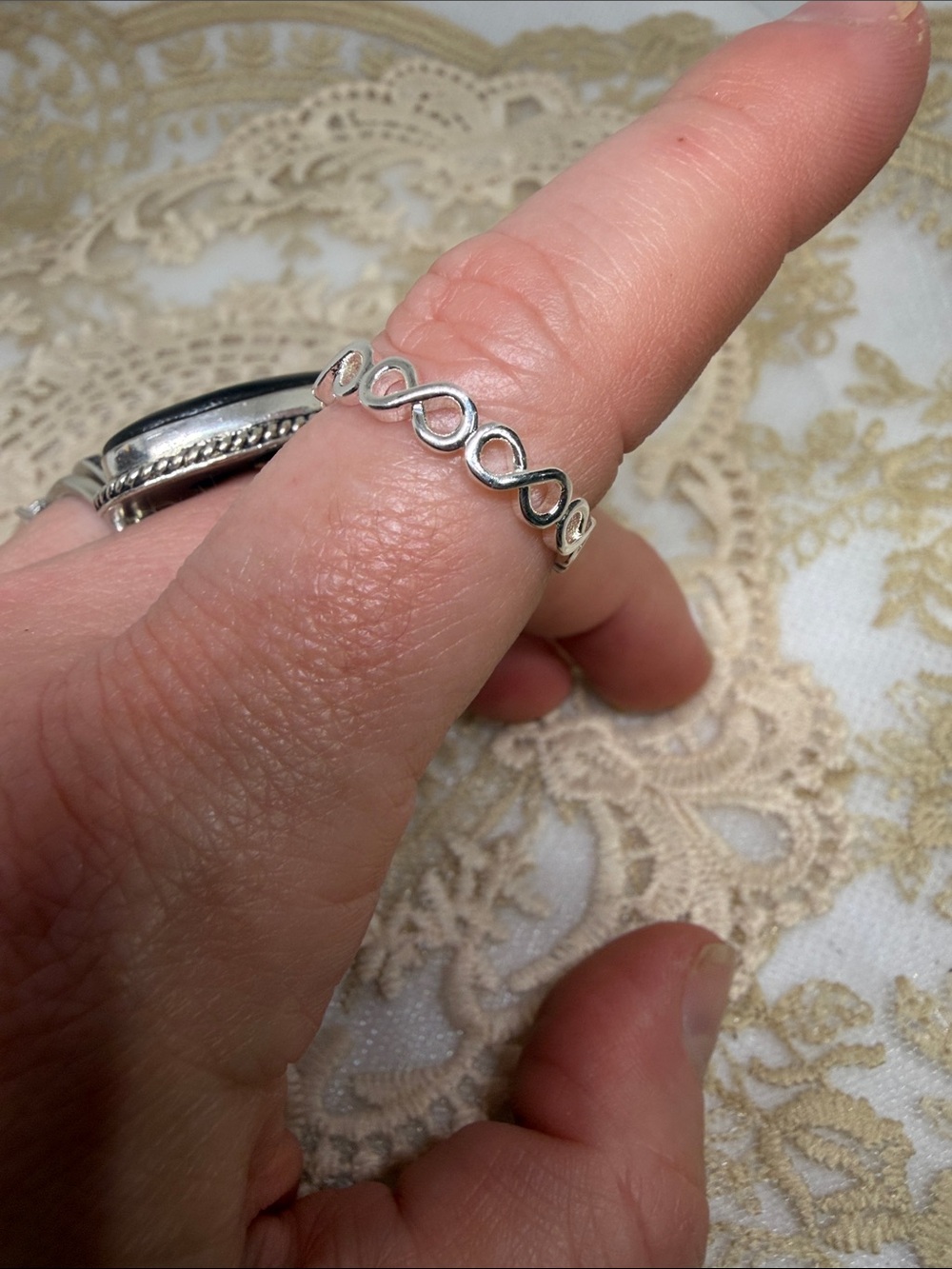 925 Sterling Silver Infinity Ring Size 7.5 | Dainty Forever Love Symbol